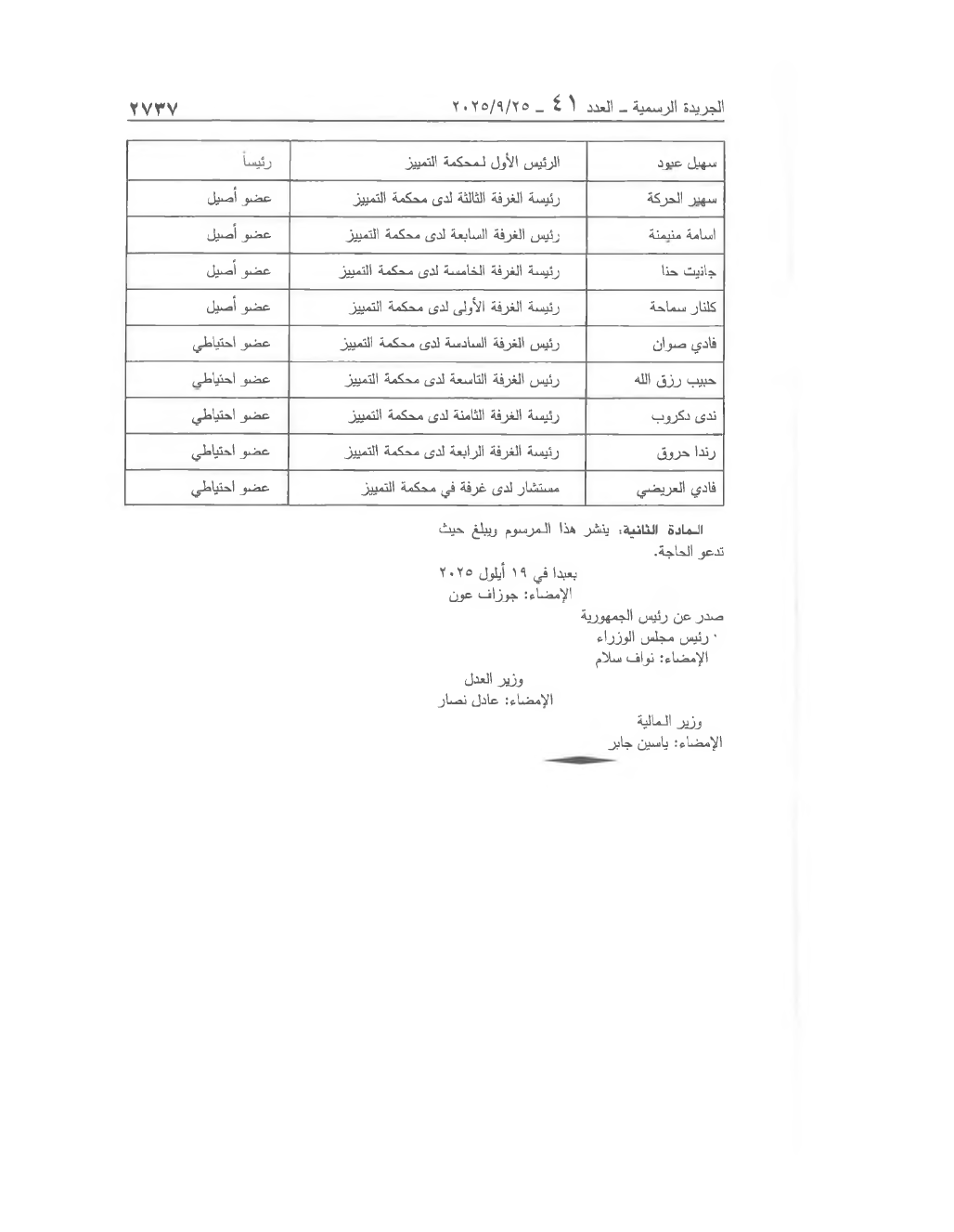 Page 2 of the text as published in the Official Gazette