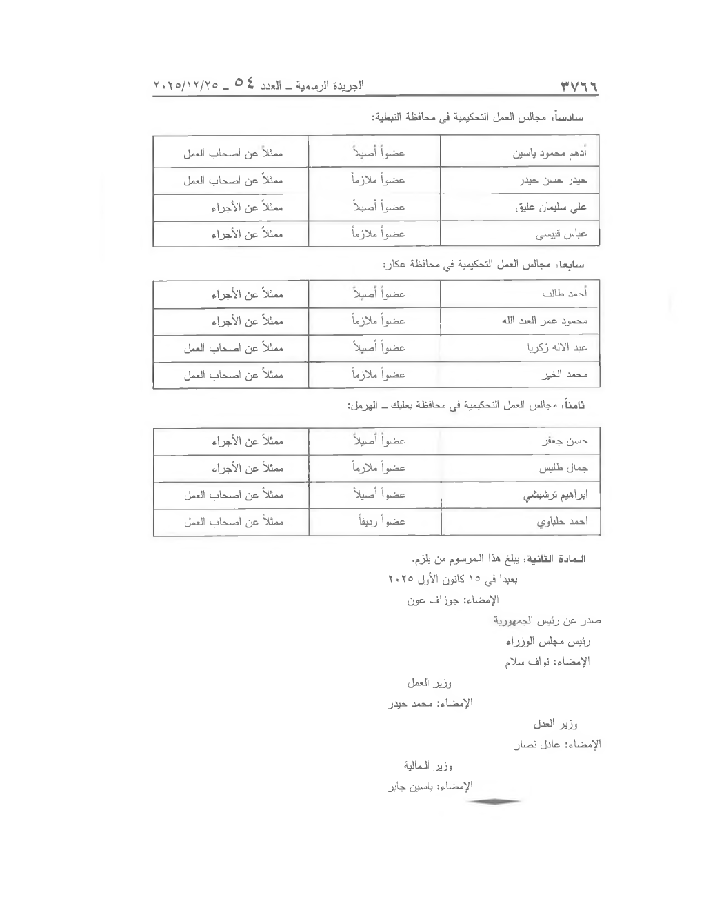 Page 5 of the text as published in the Official Gazette